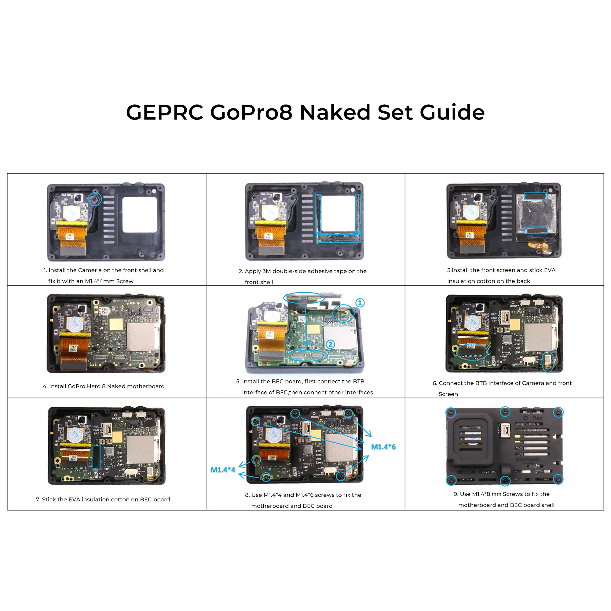 GEP-Naked GoPro Hero 8 Full Camera