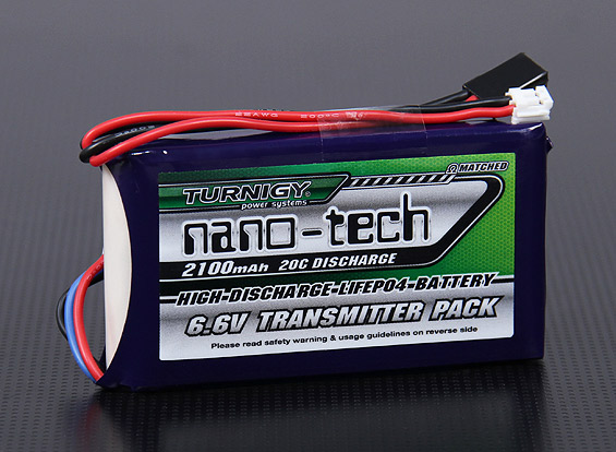 Turnigy nano-tech 2100mAh 2S1P 20C LiFePo4 TX Pack Turnigy nano-tech 2100mAh 2S1P 20C LiFePo4 TX Pack