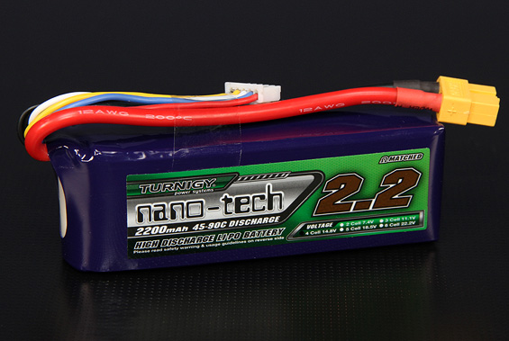 Turnigy nano-tech 4S 2200mah 35-70C Lipo Pack Turnigy nano-tech 4S 2200mah 35-70C Lipo Pack
