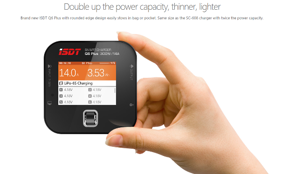iSDT Q6 Plus 300W 14A 1-6S Mini Smart Charger iSDT Q6 Plus 300W 14A 1-6S Mini Smart Charger