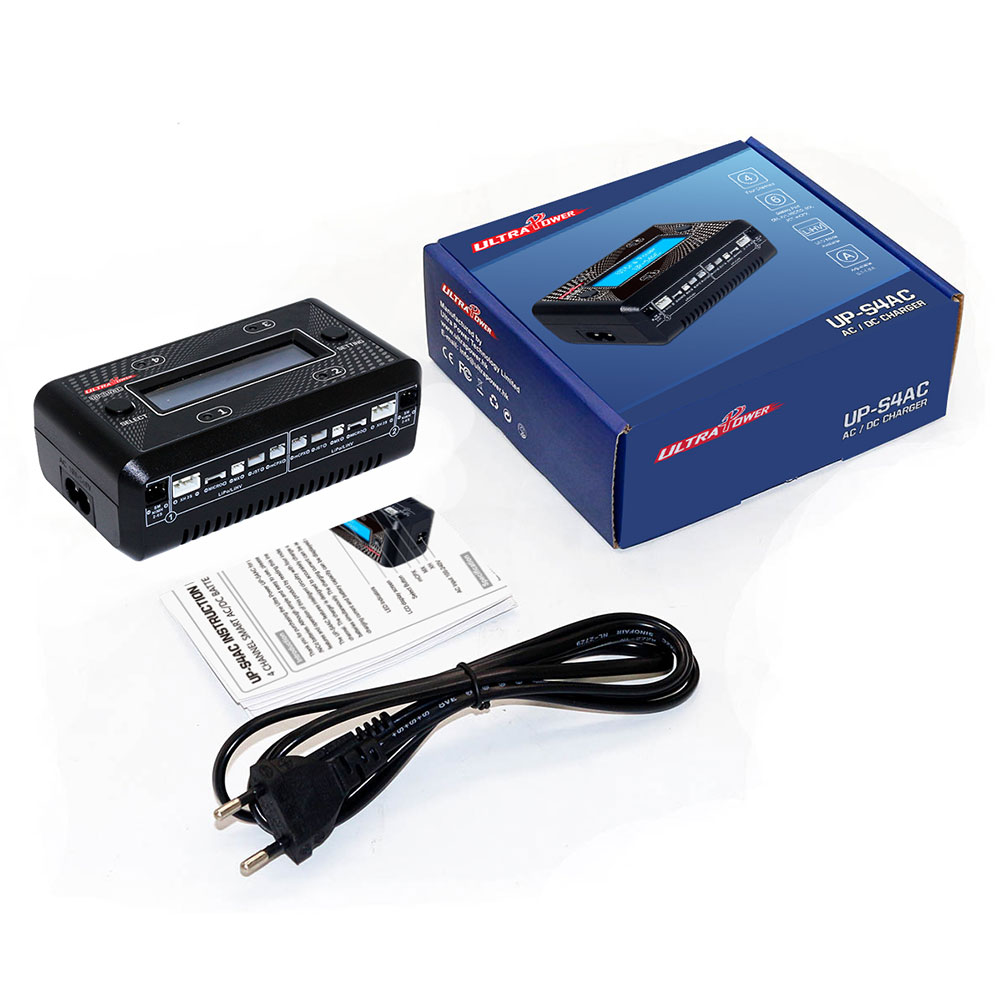 Ultra Power UP-S4AC 1S-2S AC/DC LiPO/LiHV Battery Charger - ウインドウを閉じる