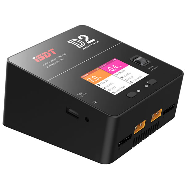 iSDT D2 AC 100-240V Input 200W x2 12A 1-6S Smart Charger W/ USB iSDT D2 AC 100-240V Input 200W x2 12A 1-6S Smart Charger W/ USB