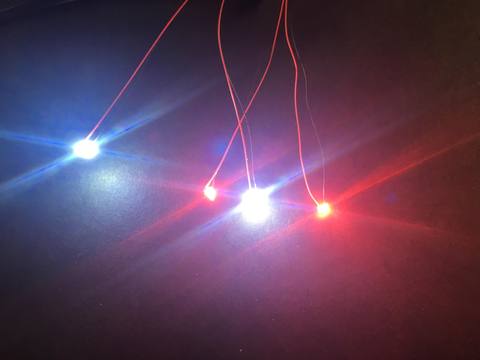 4 LED Harness of Tiny Whoop LED - 2Red 2White 4 LED Harness of Tiny Whoop LED - 2Red 2White