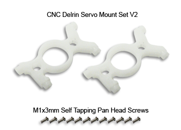 CNC Delrin Servo Mount Set V2 - Blade mCP X