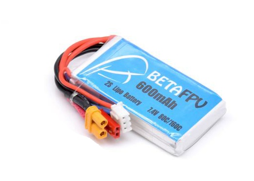 Beta FPV 600mAh 2S 80C Lipo Battery(XT30+JST) Beta FPV 600mAh 2S 80C Lipo Battery(XT30+JST)