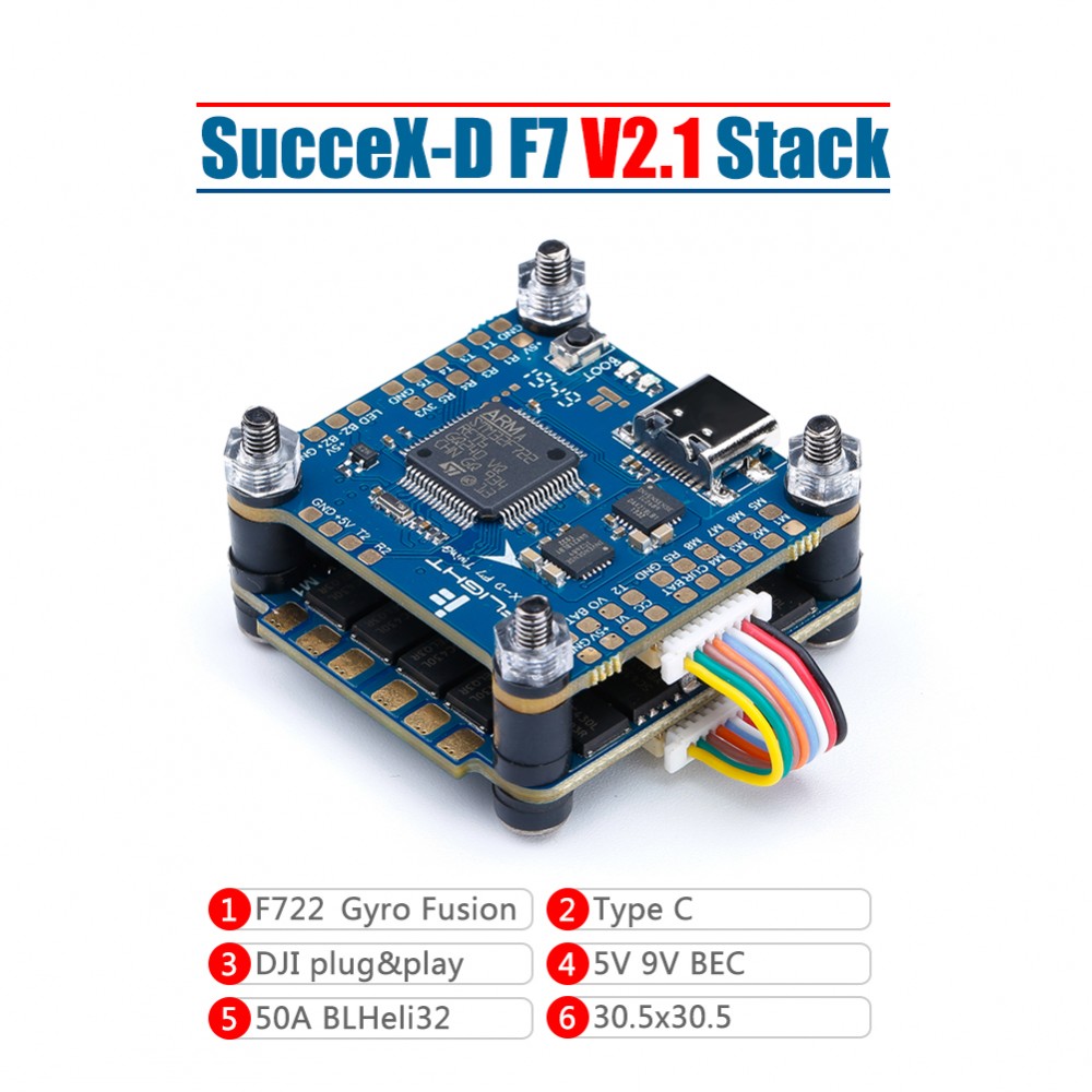 SucceX-D F7 V2.1 Stack (F7+50A ESC) ※DJI Air Unit用 SucceX-D F7 V2.1 Stack (F7+50A ESC) ※DJI Air Unit用