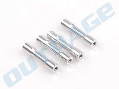 R550122-4 OUTRAGE Aluminum CNC M3 Frame Spacers 4pcs - ウインドウを閉じる
