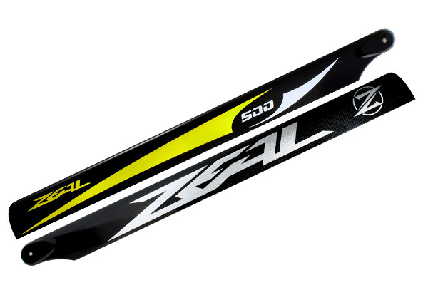 ZEAL Carbon Fiber main blades 500mm Energy (Yellow) - Goblin 500 ZEAL Carbon Fiber main blades 500mm Energy (Yellow) - Goblin 500