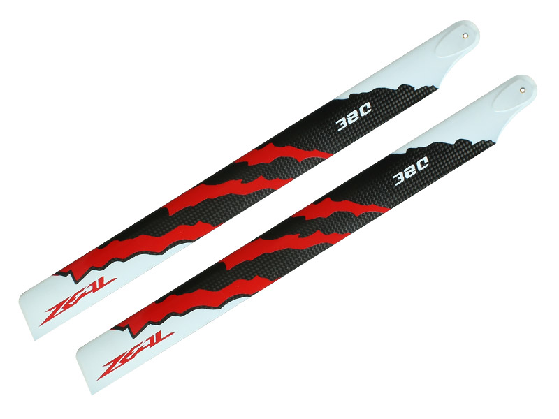 ZEAL Carbon Fiber main blades 380mm Energy (Red) - Goblin 380 ZEAL Carbon Fiber main blades 380mm Energy (Red) - Goblin 380