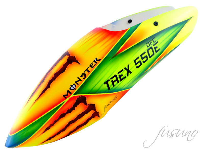 FUC-DFC5508 FUSUNO Monster Fiberglass Airbrush Canopy Trex 550E FUC-DFC5508 FUSUNO Monster Fiberglass Airbrush Canopy Trex 550E