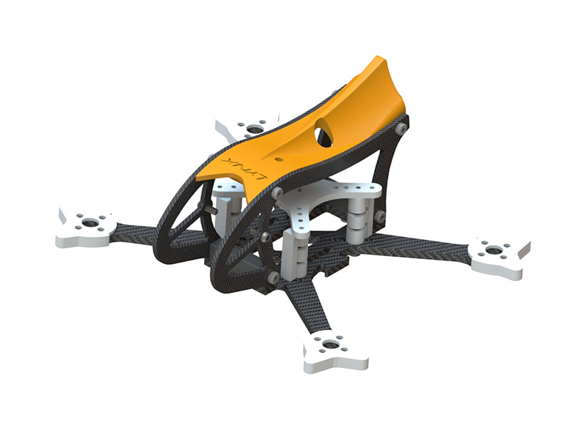 LX2598-1 - GosH 2 110mm FPV Racer Frame, Orange Color LX2598-1 - GosH 2 110mm FPV Racer Frame, Orange Color