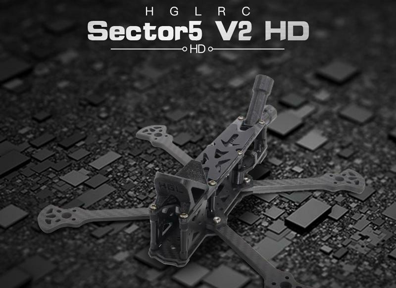 HGLRC SectorV2 HD 5inch Freestyle Carbon Fiber Frame Kit HGLRC SectorV2 HD 5inch Freestyle Carbon Fiber Frame Kit