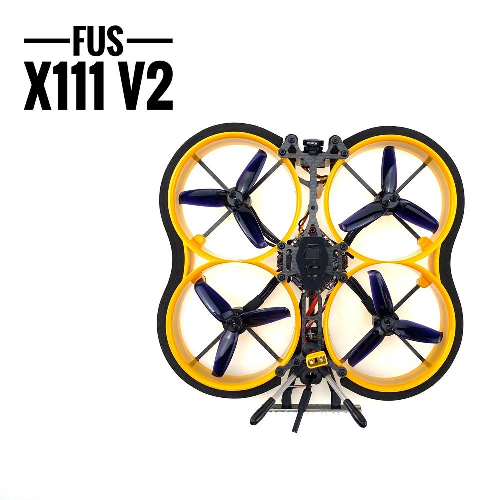 FUS X111 V2 2.5Inch 111mm 3-4S FPV Drone SFHSS受信機付 Yellow