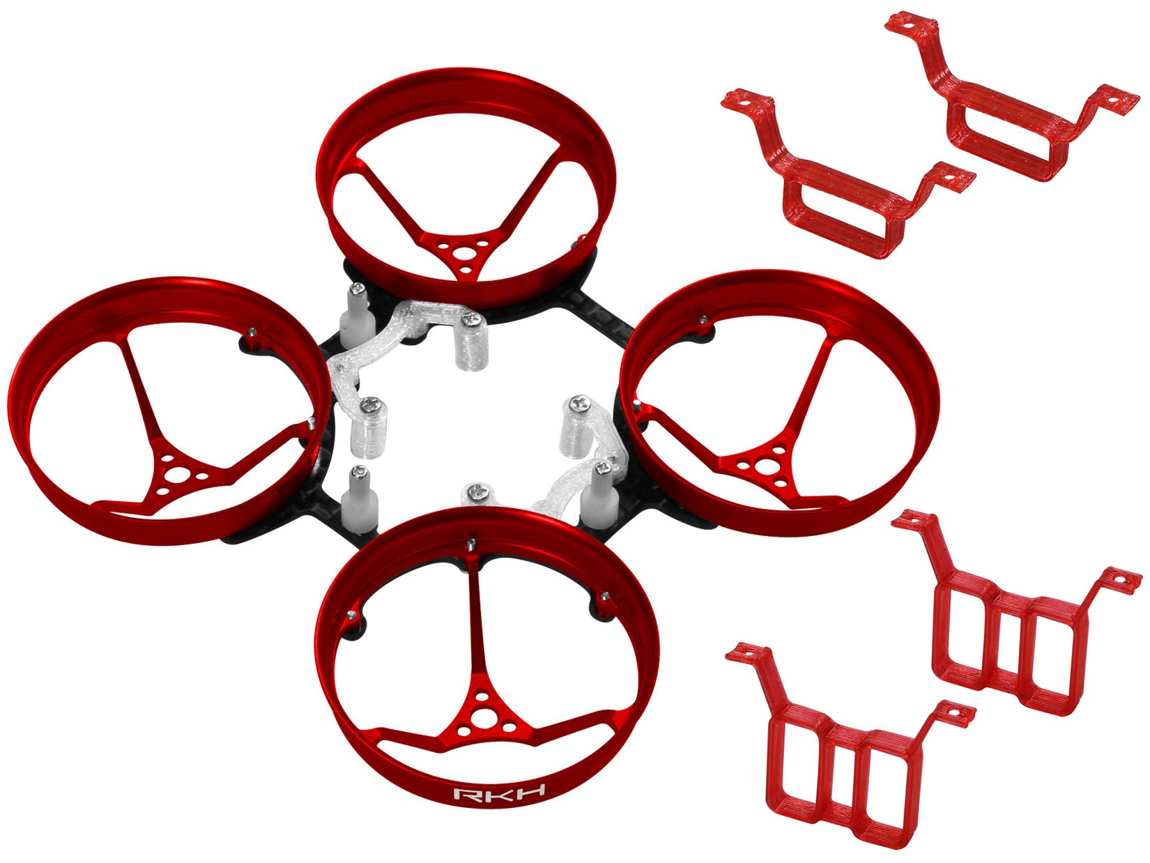 RKH CNC AL Carbon 66mm Brushless Whoop Kit-Red(for 0703/0705) RKH CNC AL Carbon 66mm Brushless Whoop Kit-Red(for 0703/0705)