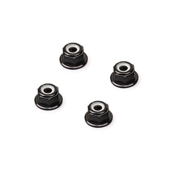 M5 Black Aluminum Flange Lock Nut (4pcs/bag) M5 Black Aluminum Flange Lock Nut (4pcs/bag)