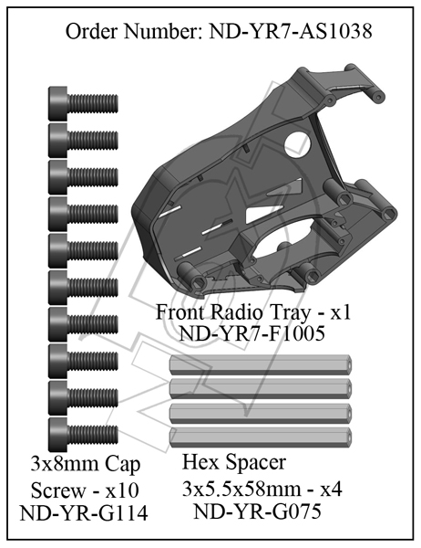 ND-YR7-AS1038 - Front Radio Tray Set R7
