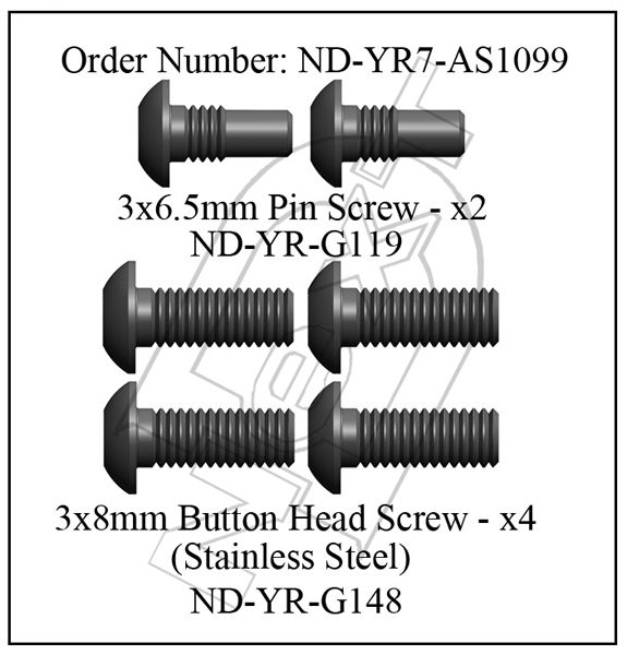 ND-YR7-AS1099 - Pin Screw Set R7