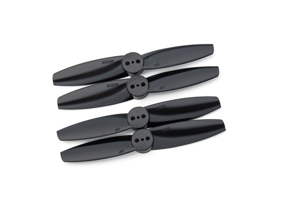 3025 Mini FPV Racing CW CCW Propeller 2Pair (Black) 3025 Mini FPV Racing CW CCW Propeller 2Pair (Black)