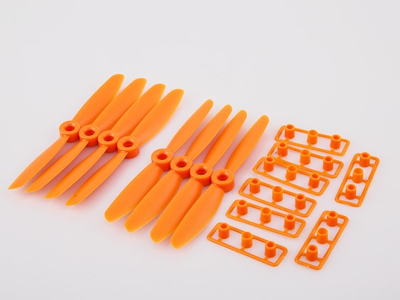 4x4.5" Mini FPV Racing Propellers CW CCW (Orange) 4x4.5" Mini FPV Racing Propellers CW CCW (Orange)