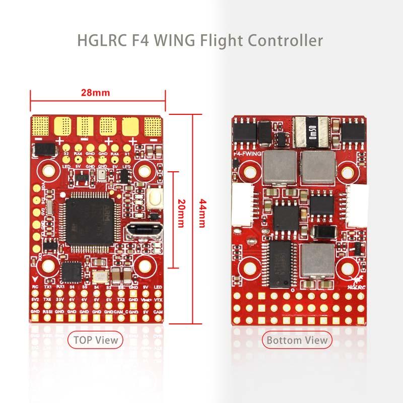 HGLRC F4 WING Flight Controller 20x20 2-8S BEC 6V - ウインドウを閉じる