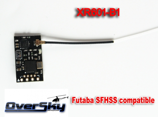Micro 0.6g XR601T-B1 Futaba SFHSS receiver