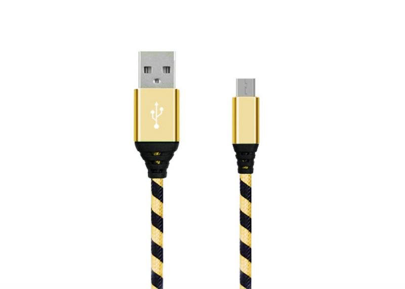 TBS Micro USB Cable - Black/Gold