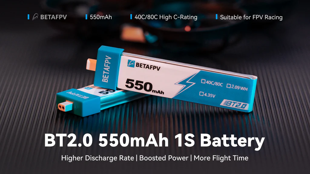 Beta FPV BT2.0 550mAh 1S 40C Battery