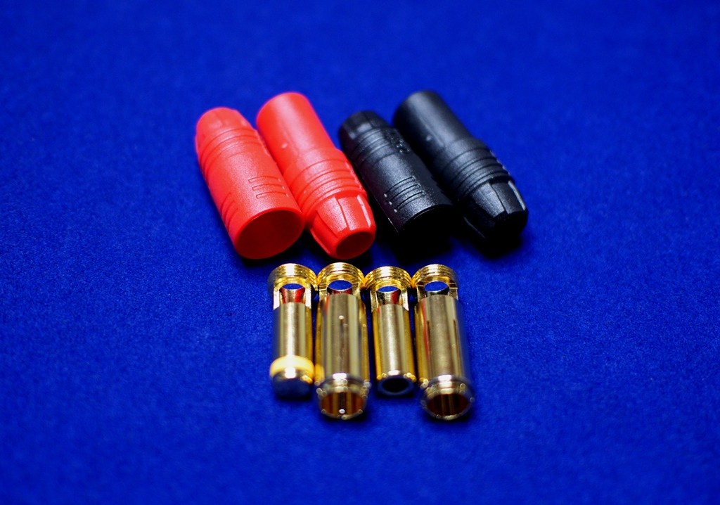 7mm AX150 Anti Spark Self Insulating Gold Bullet Connector 1set