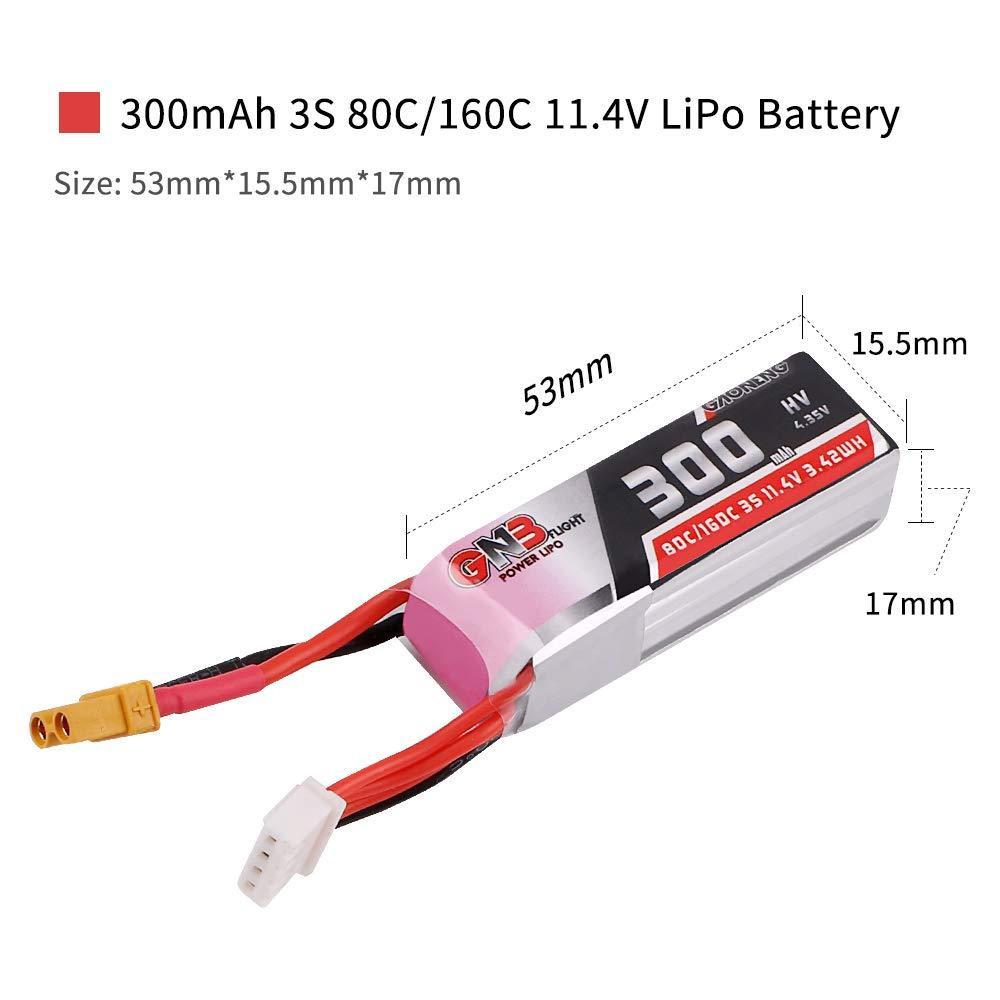 GAONENG HV Lipo Battery 3S 300ｍAh(80C) 2pack