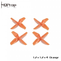HQ Micro Whoop Prop 1.2X1.2X4 Orange (2CW+2CCW)-ABS-0.8MM Shaft