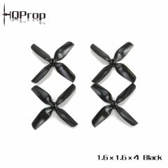HQ Micro Whoop Prop 1.6X1.6X4 Black (2CW+2CCW)-ABS-1.5MM Shaft