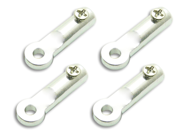 CNC AL Tail Boom Support End Set (Silver) - Blade 130X