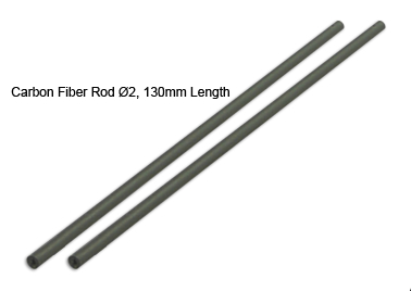 CF Tail Boom Support Rod Set - Blade 130X