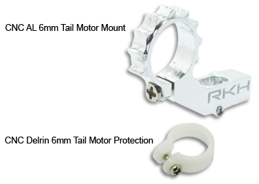 CNC AL 6mm Tail Motor Mount Set (Silver) - Blade Nano CPX
