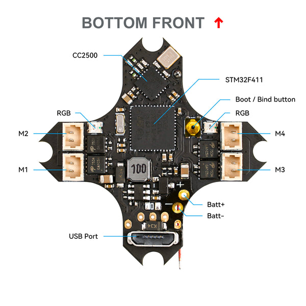 BETAFPV F4 Brushed Flight Controller (2022) Frsky/SFHSS