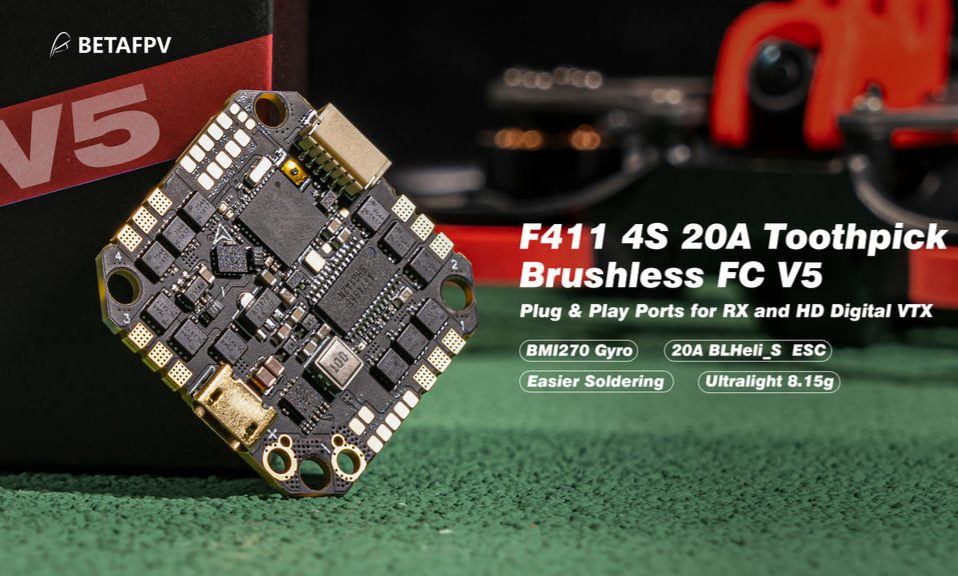 BETA FPV F411 4S 20A Toothpick Brushless Flight Controller V5
