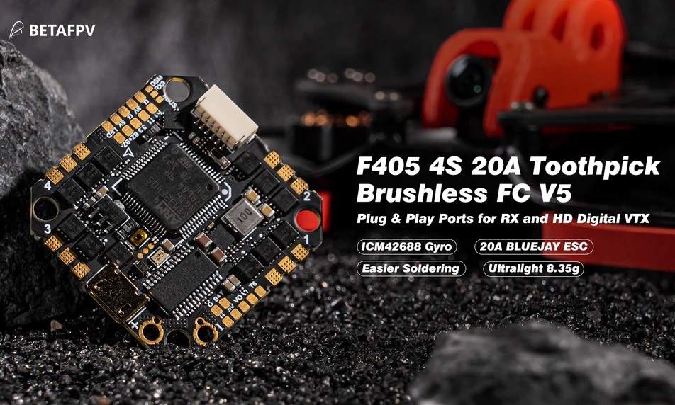 BETA FPV Toothpick F405 2-4S AIO Brushless FC V5 20A (ICM42688)