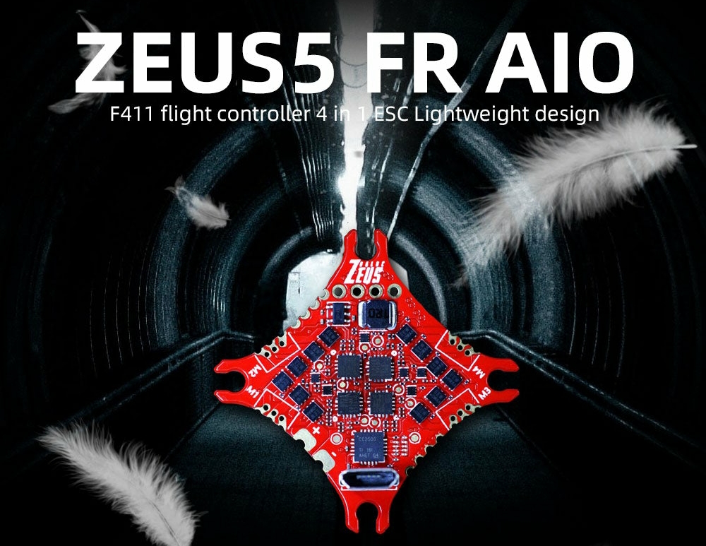 HGLRC Zeus5 FR AIO 1-2S F411 FC 5A BL_S 4in1 ESC with SPI Receiv