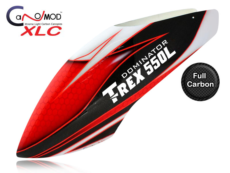 Red Eyes - T-REX 550L Dominator FULL CARBON Canopy