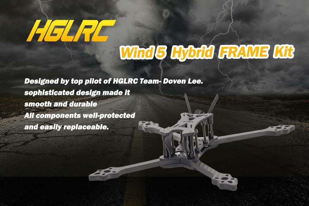 HGLRC Wind 5 Hybrid Frame Kit