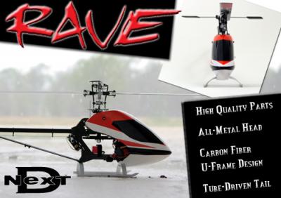 Curtis YoungBlood- Rave 450 Flybarless Helicopter Kit(Airframe）