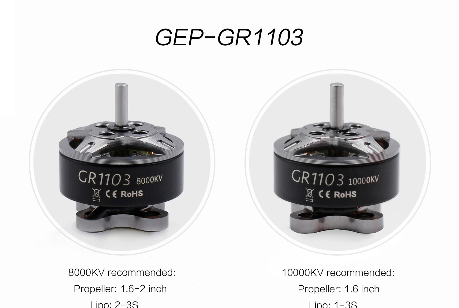 GEP-GR1103-8000kv 2-3S Brushless Motor