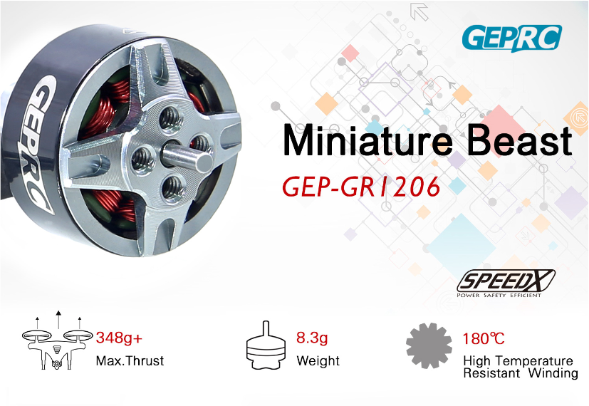 GEP-GR1206-6000kv 2-4S Brushless Motor