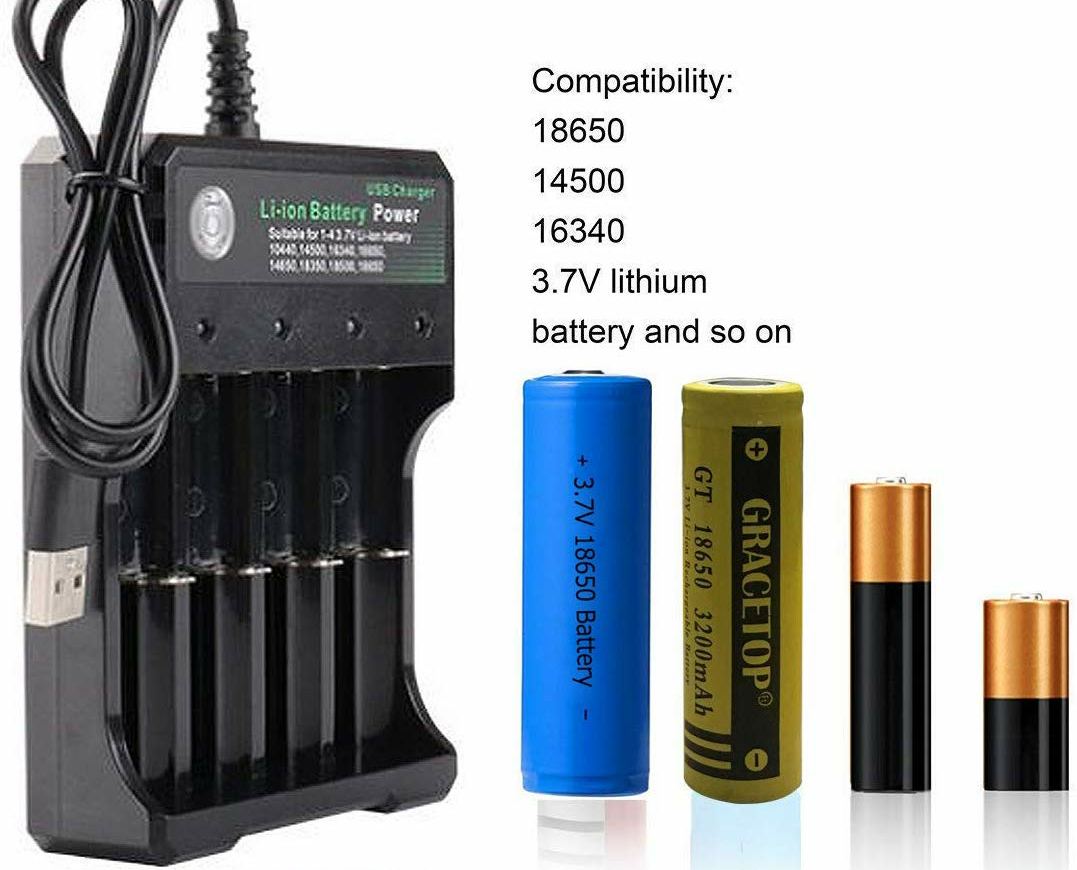 18650リチウムイオン電池 USB充電器（4本タイプ）