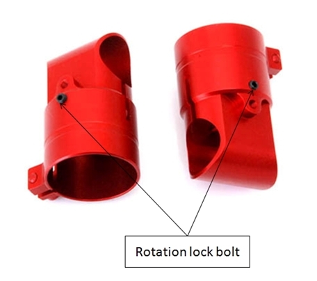 SECRAFT 25mmパイプ用CF-tube holder 25-25(Red) - ウインドウを閉じる