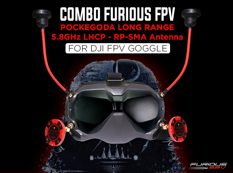 FuriousFPV - POKERGODA Long Range combo for DJI FPV - LHCP