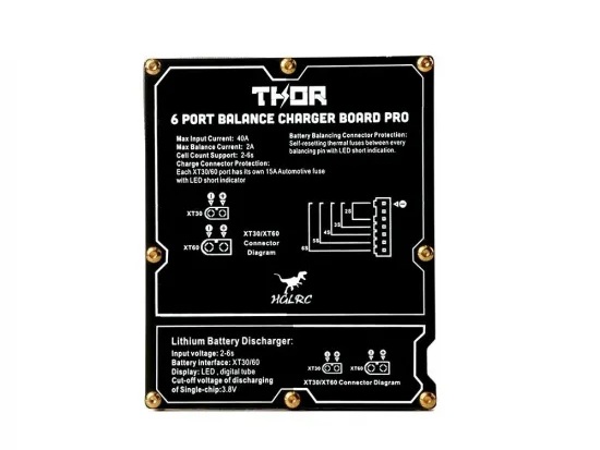 HGLRC Thor 6 Port Lipo Battery Balance Charger Board Pro