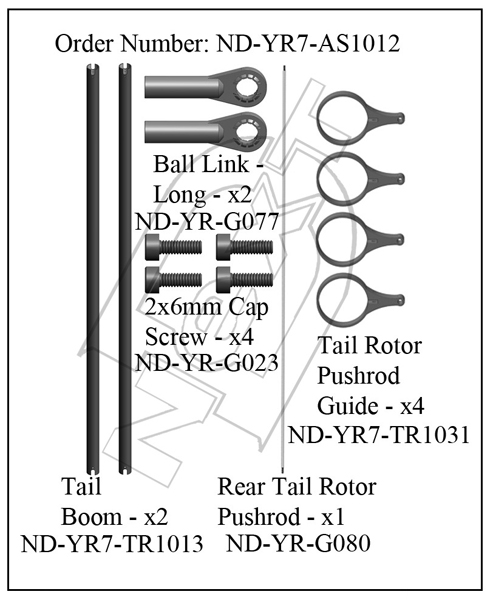ND-YR7-AS1012 - Tail Boom Set R7