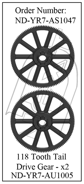 ND-YR7-AS1047 - 118 Tooth Tail Drive Gear R7