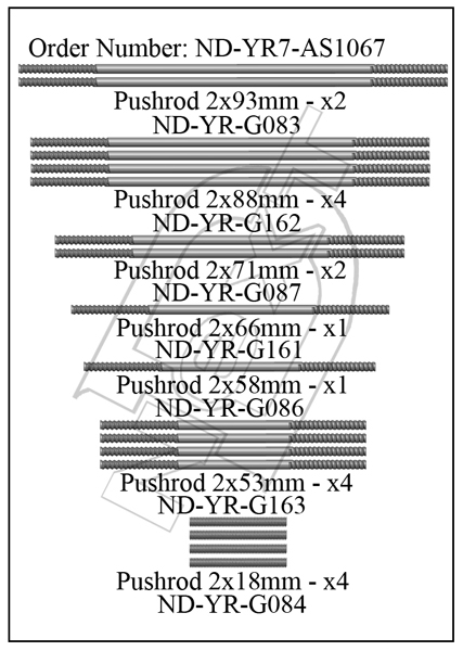 ND-YR7-AS1067 - Pushrod Set R7